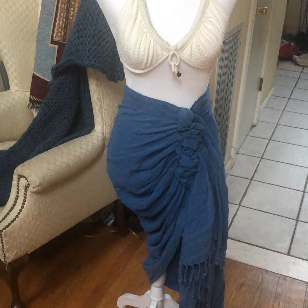 Tulum Ruched High-Low Skirt - Picture 4 of 8
